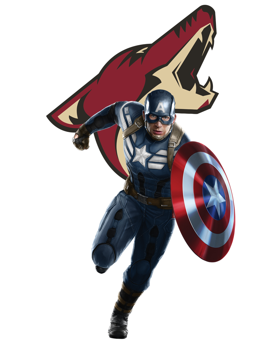 Arizona Coyotes Captain America Logo vinyl decal